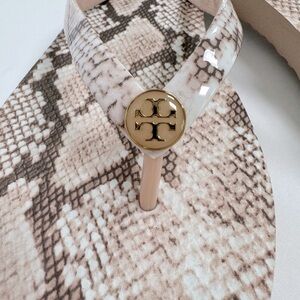 Tory Burch Snake Print Flip Flops